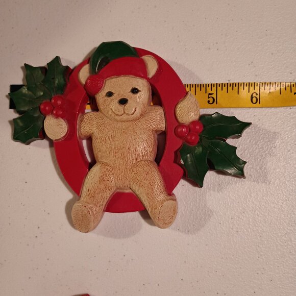 Christmas Homco JOY Wall Plaque Vintage Retired - Picture 5 of 10